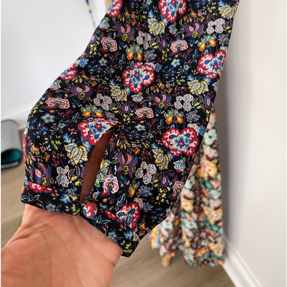 FRAME Floral Panel Wrap Dress, Medium - Picture 7 of 10